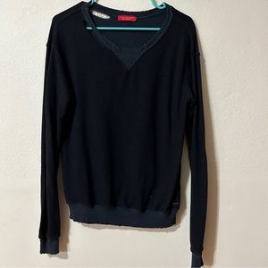 N:Philanthropy Black Distressed Sweatshirt Sz M